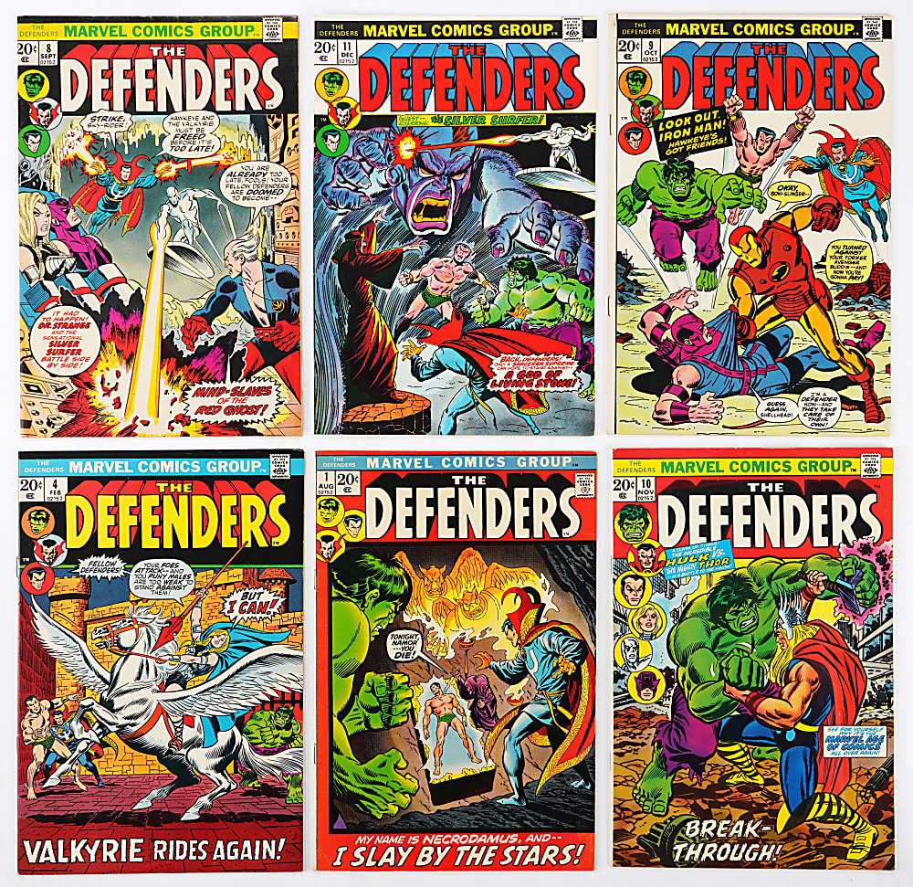1972-1979 Marvel The Defenders Comics (27) with #1-#11 Complete Early Issue Run