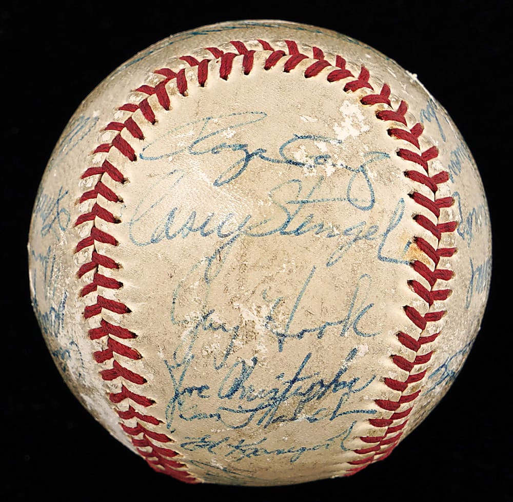 1963 New York Mets Team Signed Baseball with (27) Signatures Including Casey Stengel, Duke Snider & Lindsey Nelson (Announcer)