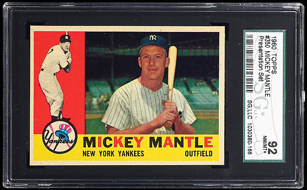 1960 Topps #350 Mickey Mantle (Presentation Set) SGC NM/MT+ 8.5