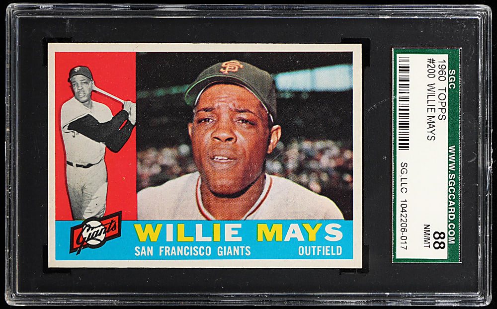 1960 Topps #200 Willie Mays SGC NM/MT 8
