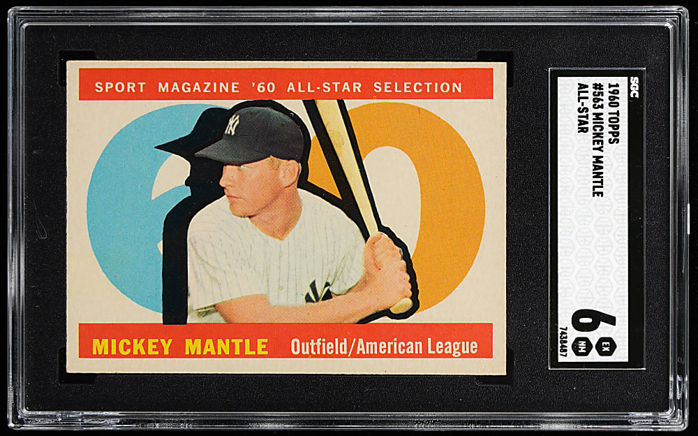 1960 Topps #563 Mickey Mantle All-Star SGC EX/NM 6