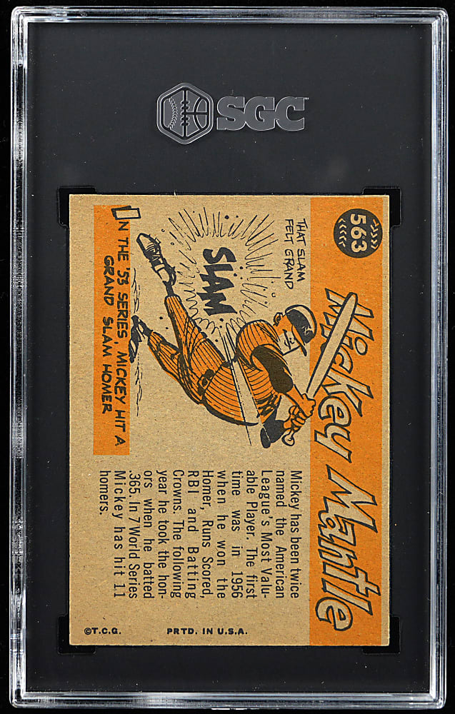 1960 Topps #563 Mickey Mantle All-Star SGC EX/NM 6