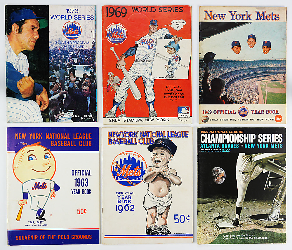 1962-1973 New York Mets Yearbooks & Championship Programs Collection (15)