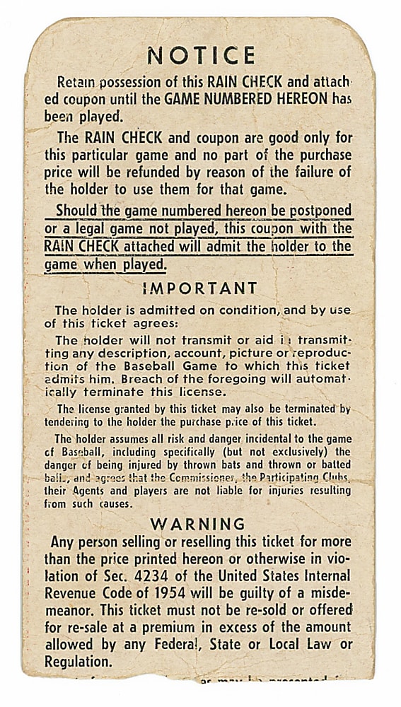 1960 Pittsburgh Pirates World Series Game 7 Ticket Stub - Bill Mazeroski's Series-Winning Home Run!
