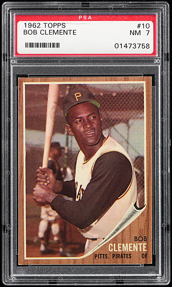 1962 Topps #10 Roberto Clemente PSA NM 7