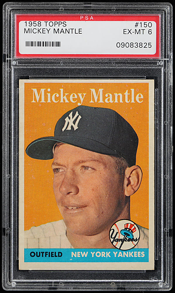 1958 Topps #150 Mickey Mantle PSA EX-MT 6