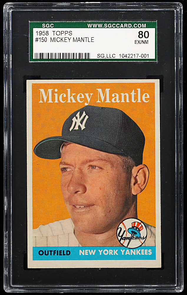 1958 Topps #150 Mickey Mantle SGC EX/NM 6