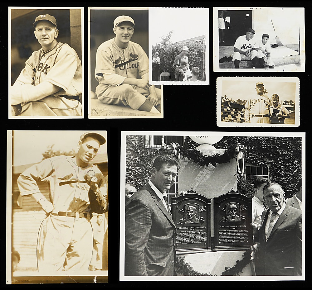 1930s-1960s Vintage Hall of Famer Photos (7) with Wagner, Dean, Williams and Stengel