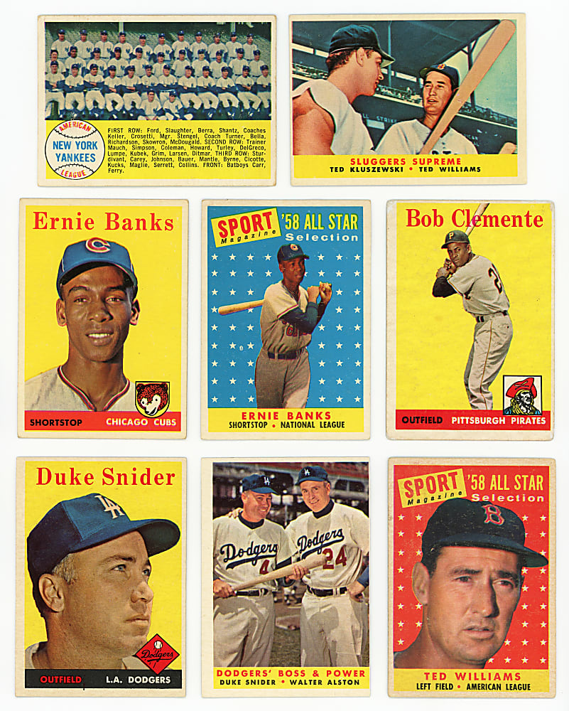 1958 Topps Near Complete Set (480/494) with One PSA Graded