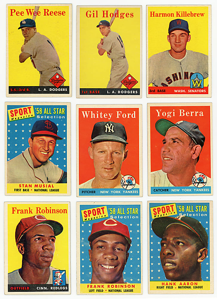 1958 Topps Near Complete Set (480/494) with One PSA Graded