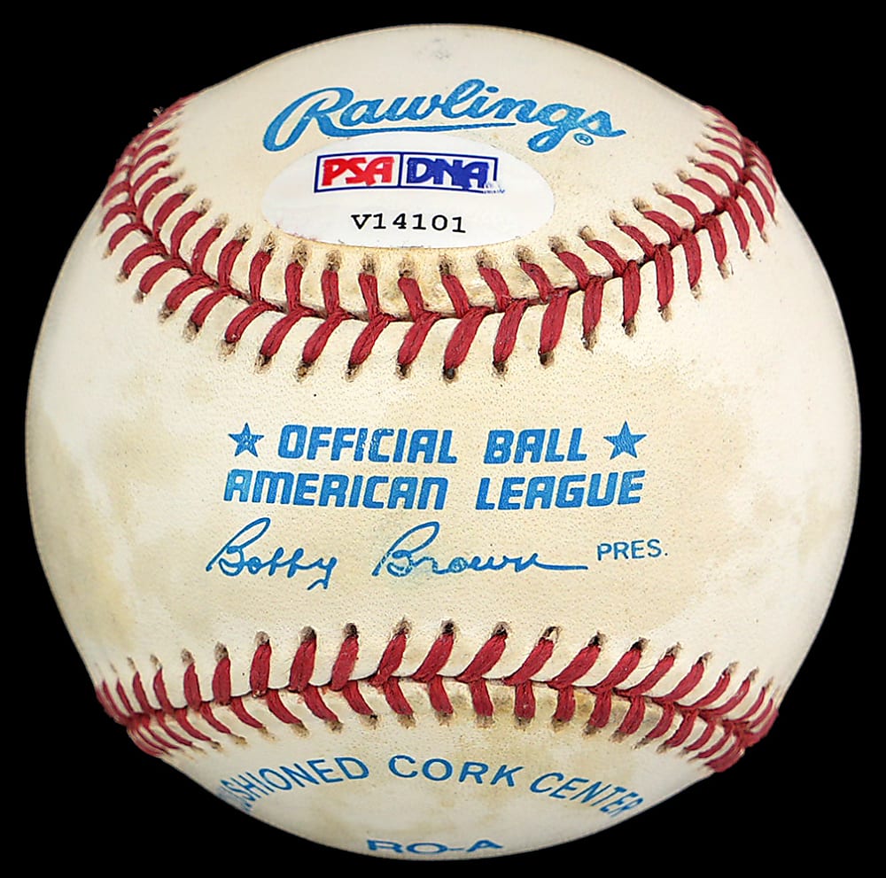 Mickey Mantle Single-Signed Bobby Brown OAL Baseball with Fanatics & PSA LOAs