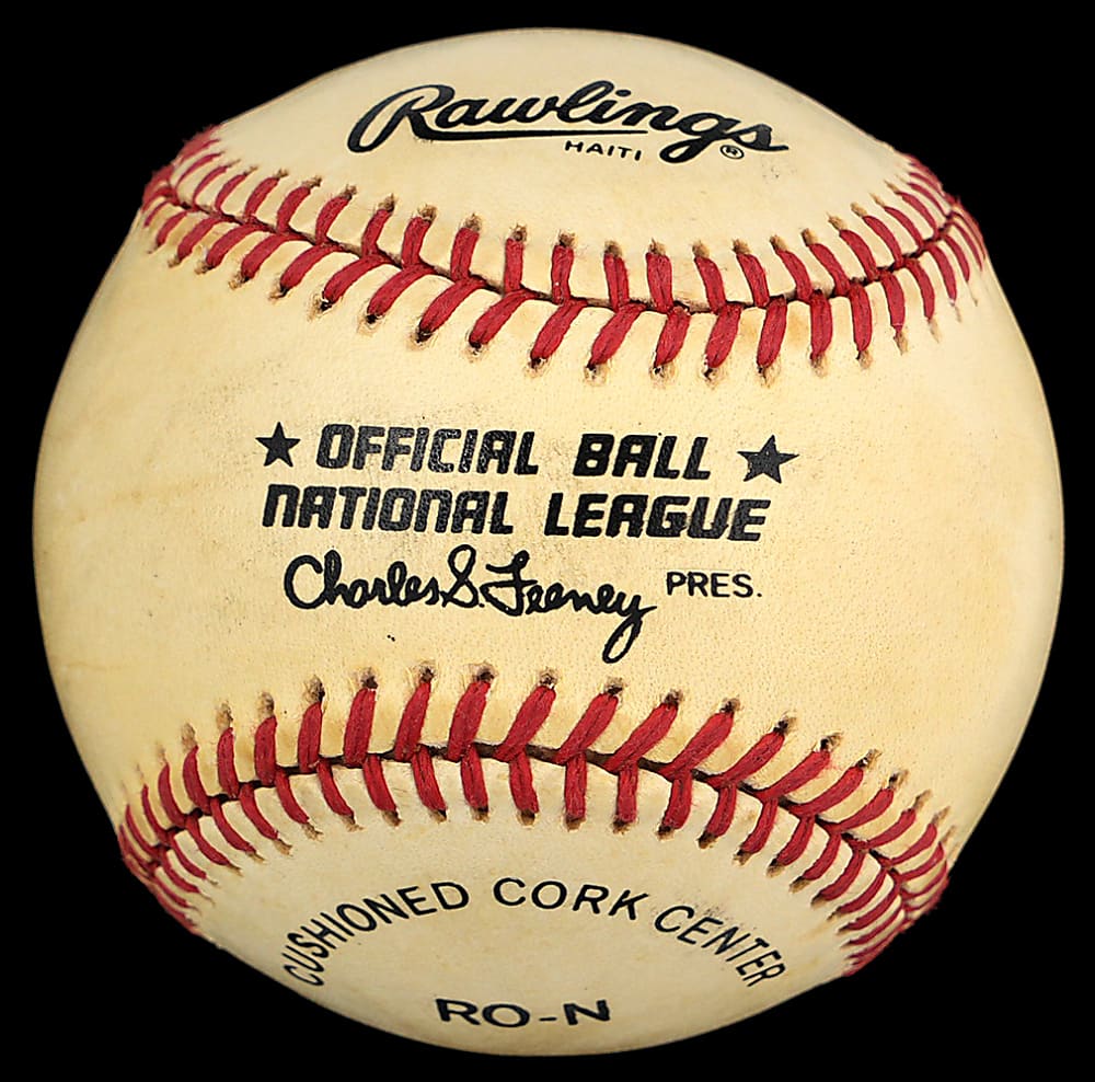 Edd Roush Single Signed Feeney ONL Baseball with JSA LOA