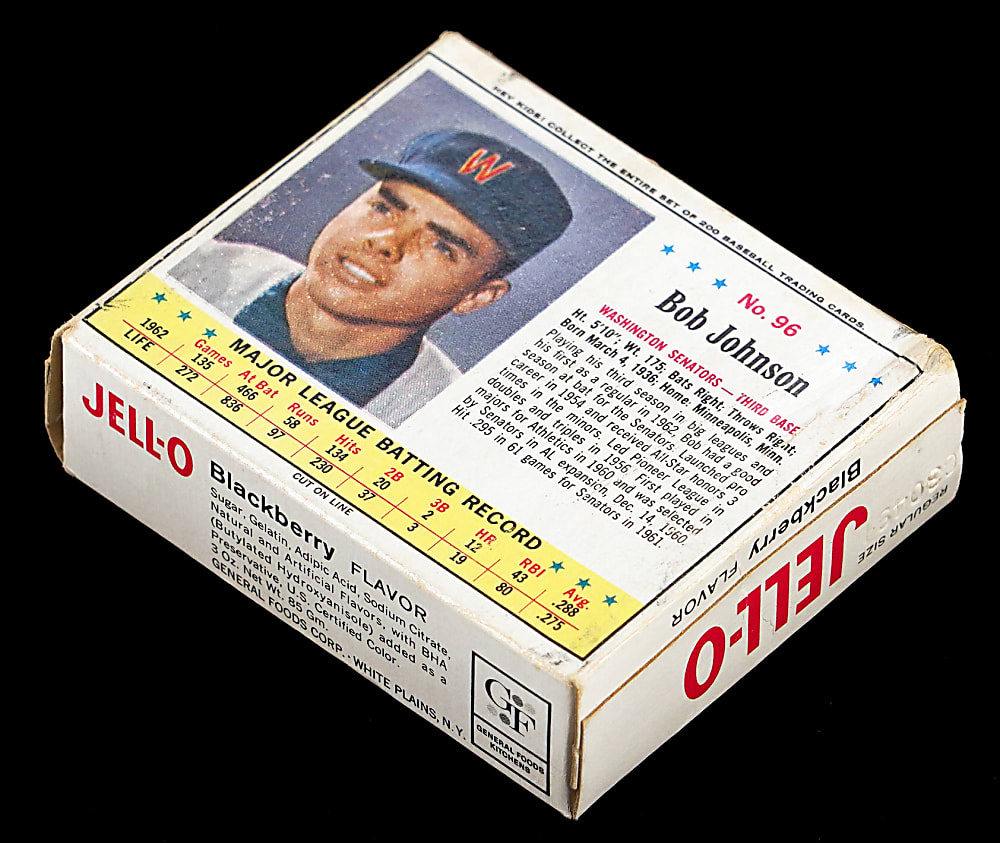 1963 Jell-O Baseball Complete Unopened Box with #96 Bob Johnson