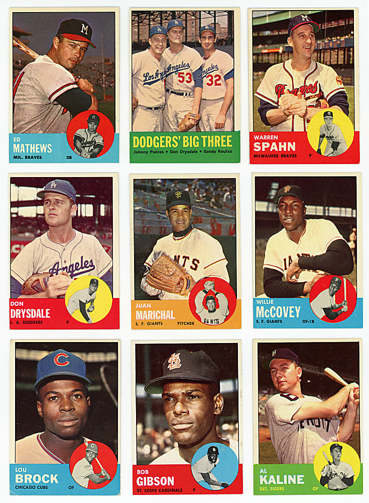 1963 Topps Near Set (574/576) Plus 2 Variations