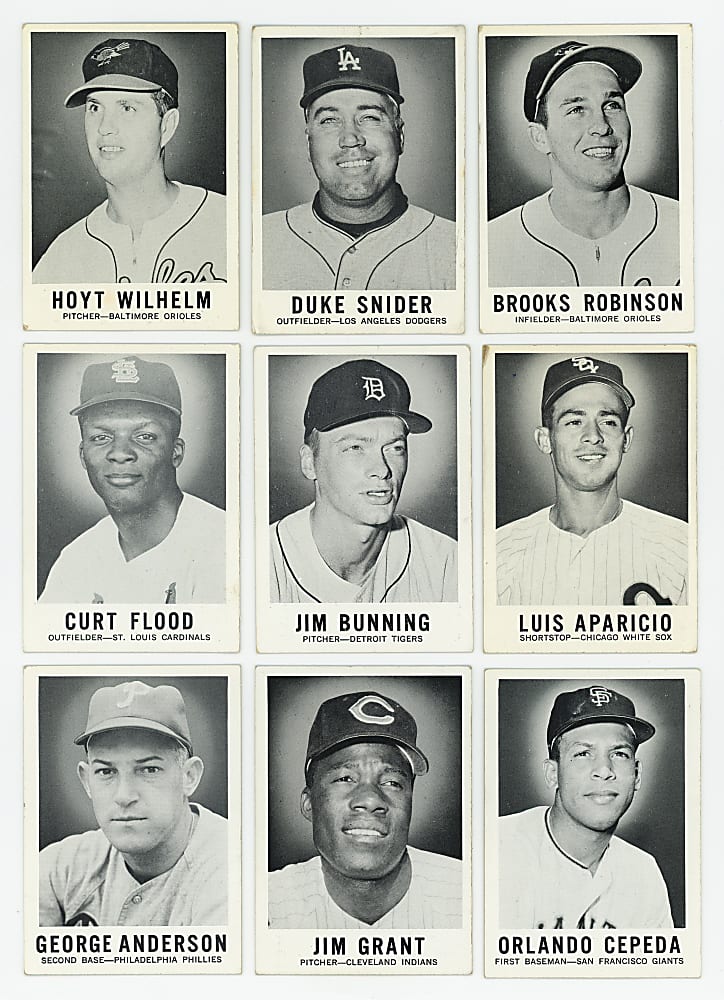 1960 Leaf Complete Set (144) with Both #25 Jim Grant Variations