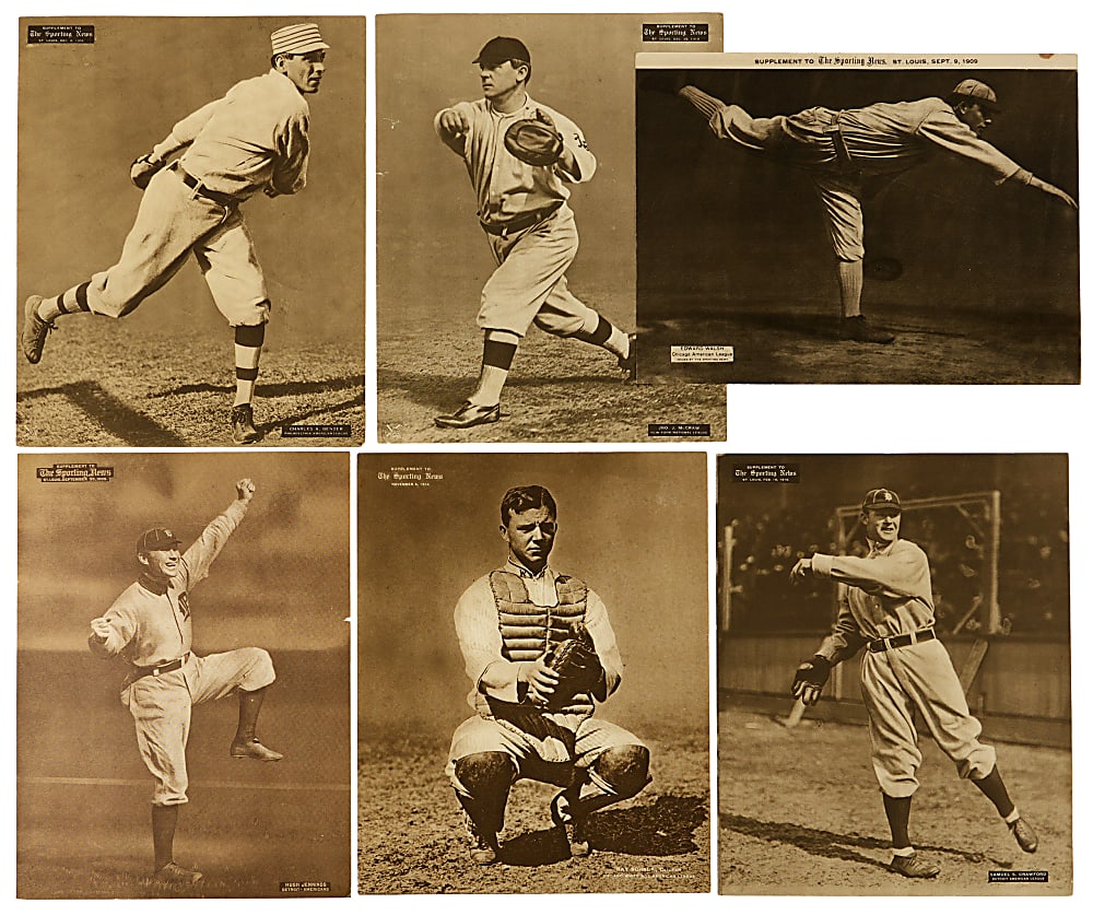 1909-1913 M101-2 Sporting News Supplements Starter Set (31) with 6 Hall of Famers