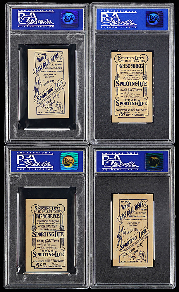 1910-1911 M116 Sporting Life PSA EX to EX-MT 6 Graded Group (4) with John McGraw