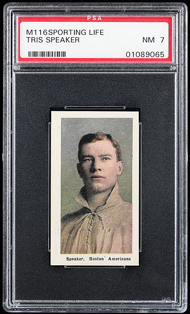 1910-1911 M116 Sporting Life Tris Speaker PSA NM 7