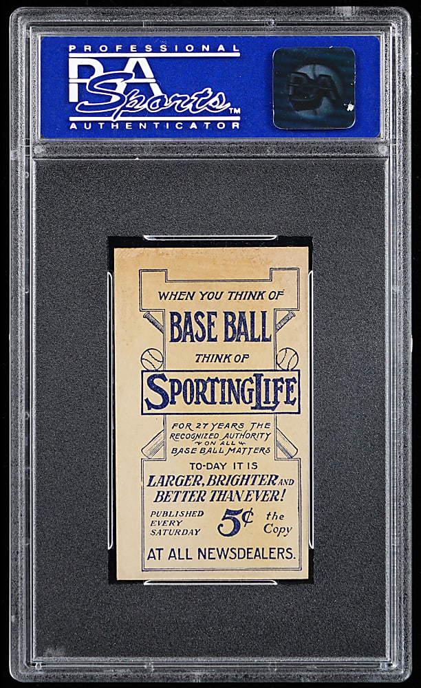 1910-1911 M116 Sporting Life Hughie Jennings Pastel Background PSA NM 7
