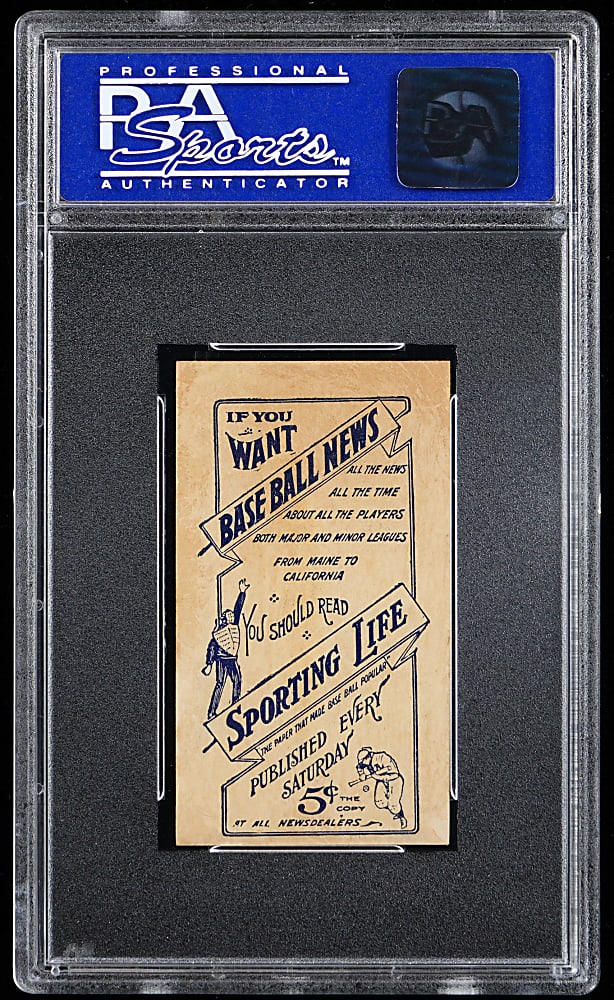 1910-1911 M116 Sporting Life Mordecai Brown Pastel Background PSA EX-MT 6