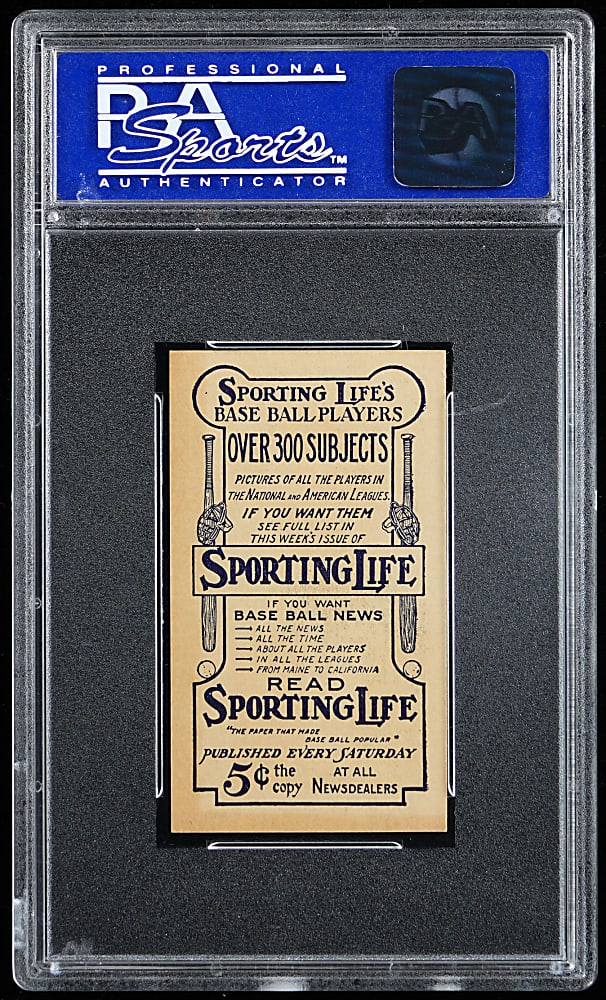 1910-1911 M116 Sporting Life Amos Strunk PSA MINT 9 - Highest Graded!