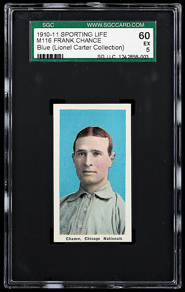 1910-1911 M116 Sporting Life Frank Chance Blue Background (Lionel Carter Collection) SGC EX 5