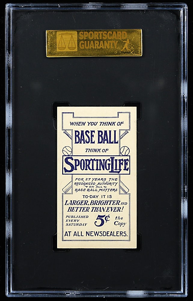 1910-1911 M116 Sporting Life Frank Chance Blue Background (Lionel Carter Collection) SGC EX 5