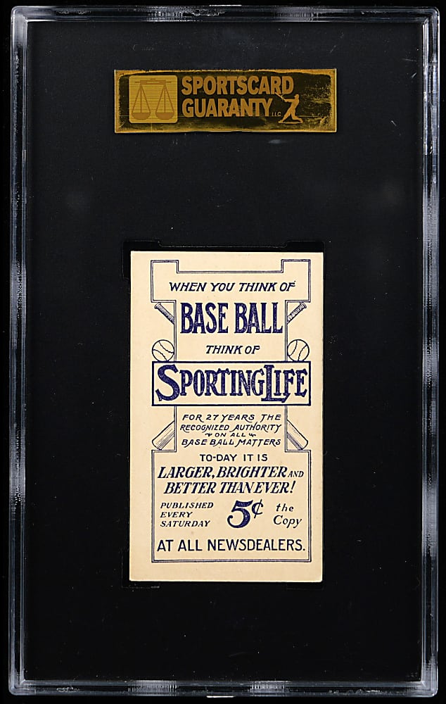 1910-1911 M116 Sporting Life Eddie Collins Blue Background (Lionel Carter Collection) SGC VG/EX 4