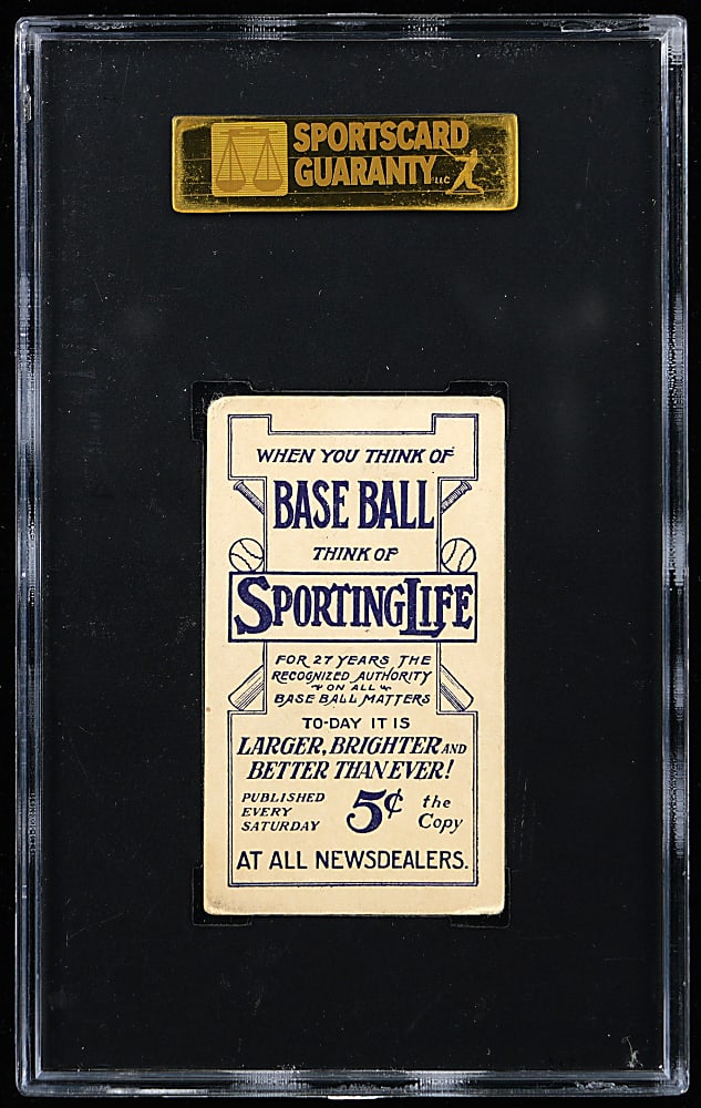 1910-1911 M116 Sporting Life Nap Lajoie Blue Background (Lionel Carter Collection) SGC VG 3