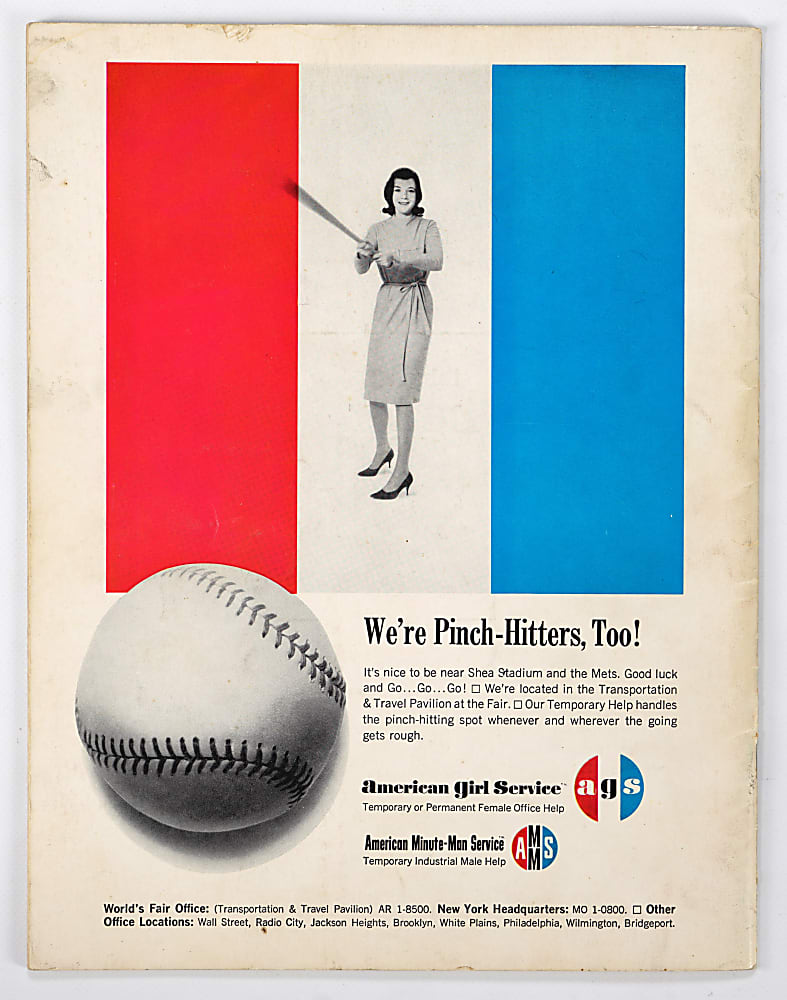 1964 New York Mets Official Shea Stadium Dedication Program Signed by Bill Shea + Others