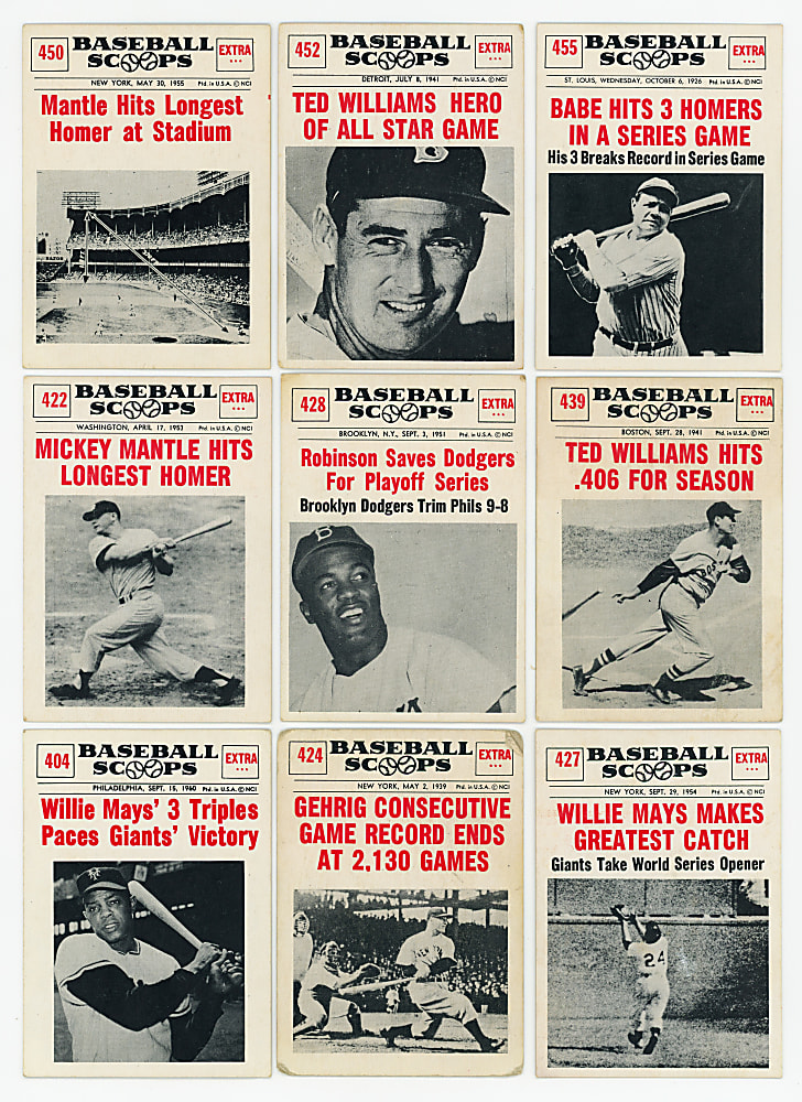 1961 Nu-Card Baseball Scoops Complete Set (80)