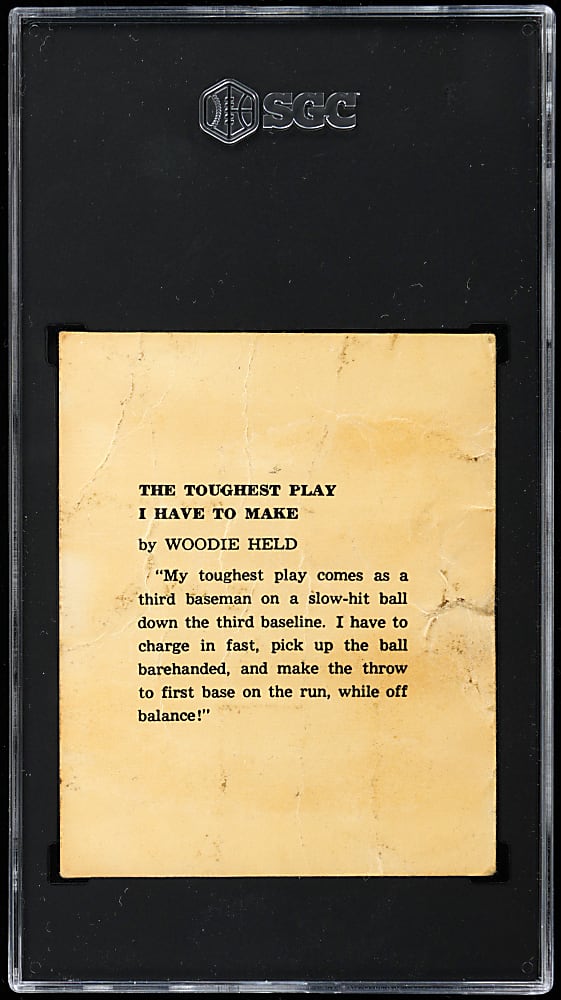1959 Kahn's Wieners Woodie Held Shortprint with Tab SGC POOR 1 - Extremely Rare (Only 7 Graded by PSA/SGC)