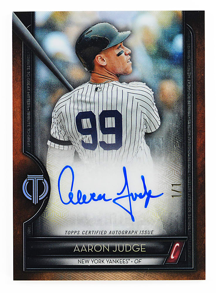 2020 Topps Tribute Aaron Judge Certified Autograph Black Parallel #1/1
