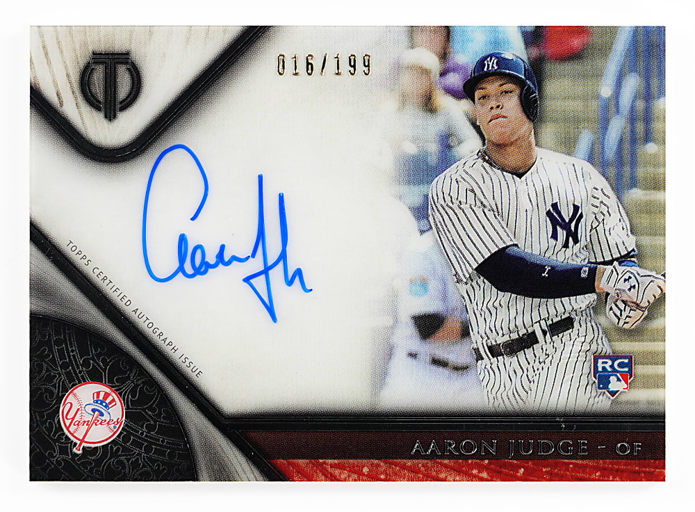 2017 Topps Tribute Aaron Judge Certified Autograph Rookie #/199