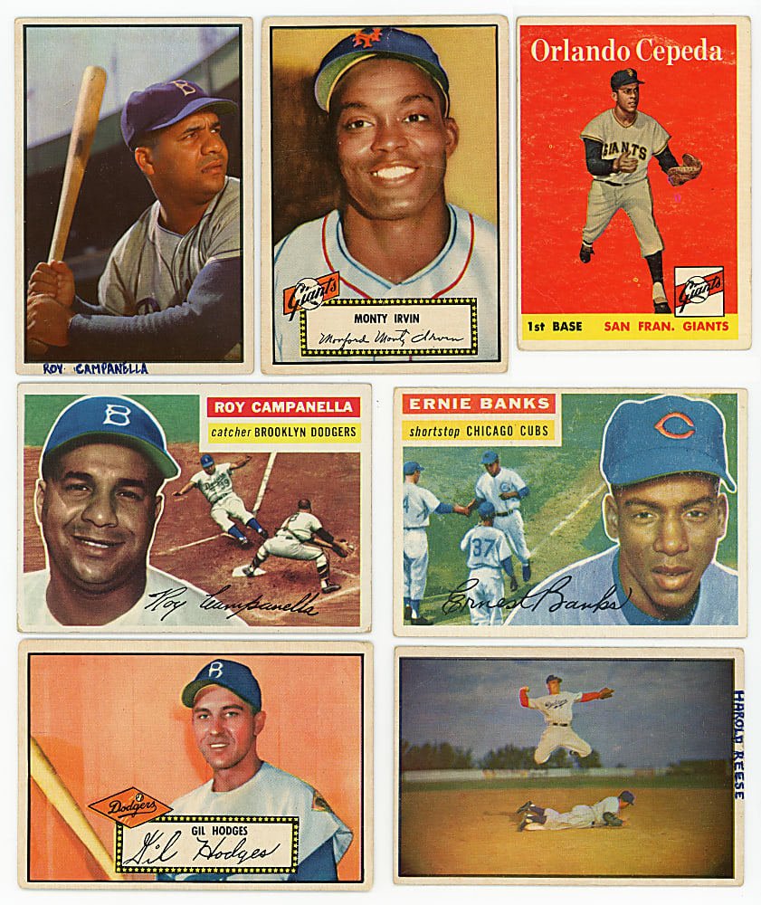 1951-1959 Topps & Bowman Collection (130) with (45+) Hall of Famers Including (4) Mickey Mantle and Jackie Robinson