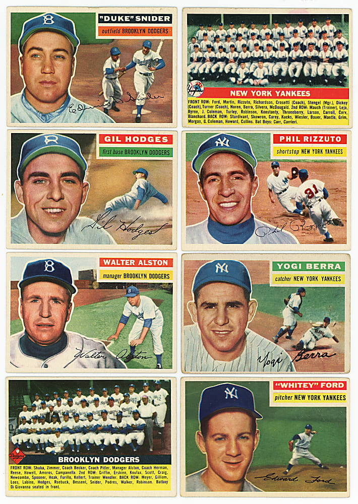 1951-1959 Topps & Bowman Collection (130) with (45+) Hall of Famers Including (4) Mickey Mantle and Jackie Robinson