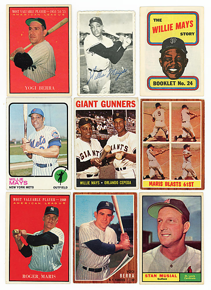 1960-1975 Baseball Shoebox Collection (700+) with (11) Mickey Mantle Plus Aaron, Clemente & Mays