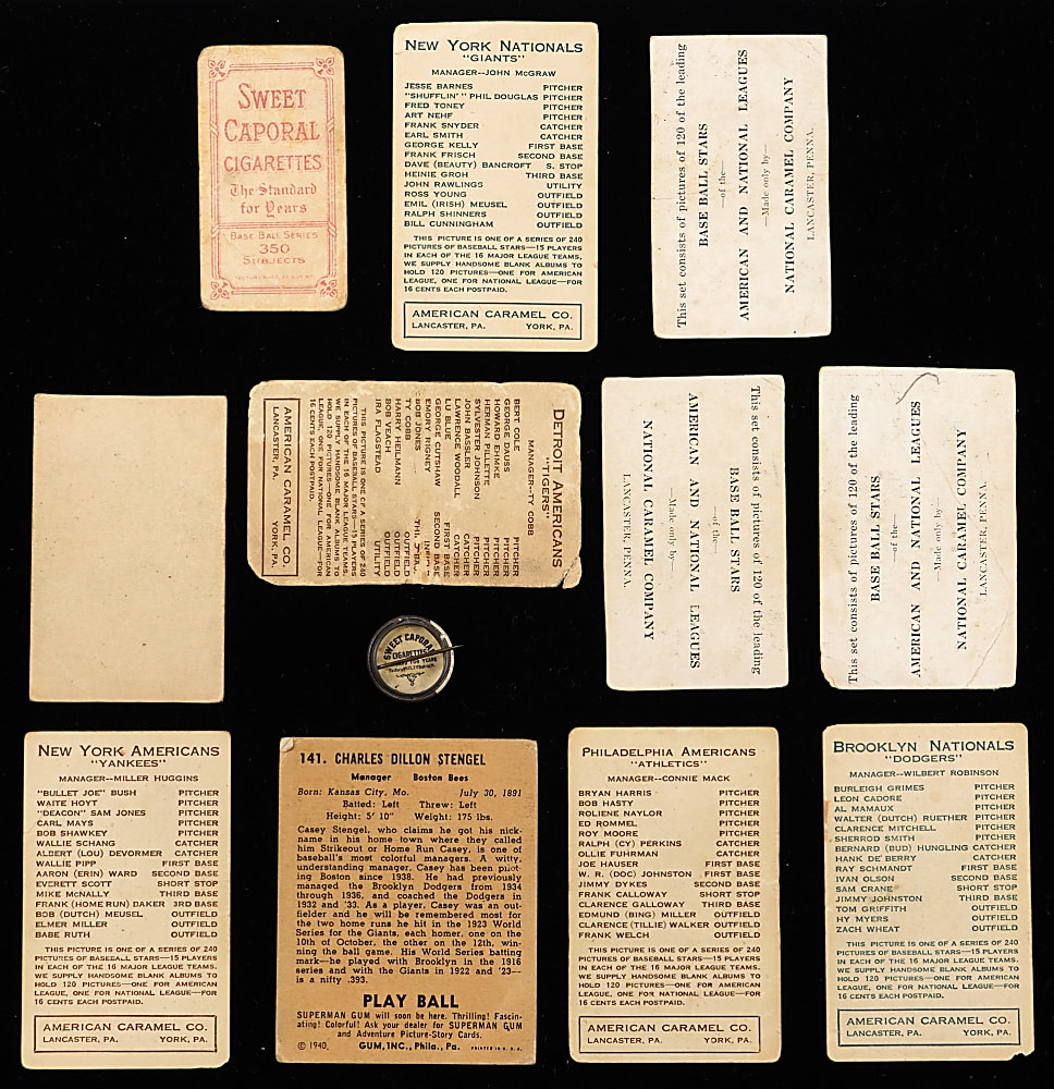 1909-1940 Pre War Grab Bag (12) with (2) Tris Speaker Including T206 White Border