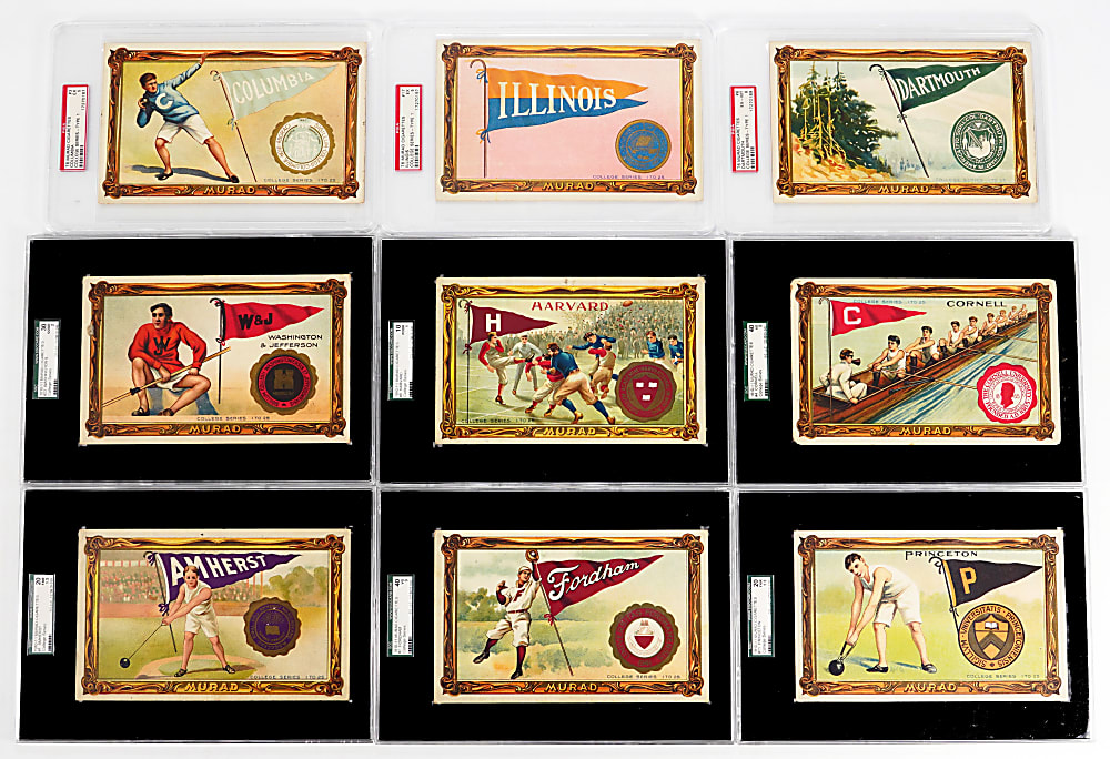 1910-1911 T6 Murad College Series Complete Set (25) with 9 Graded