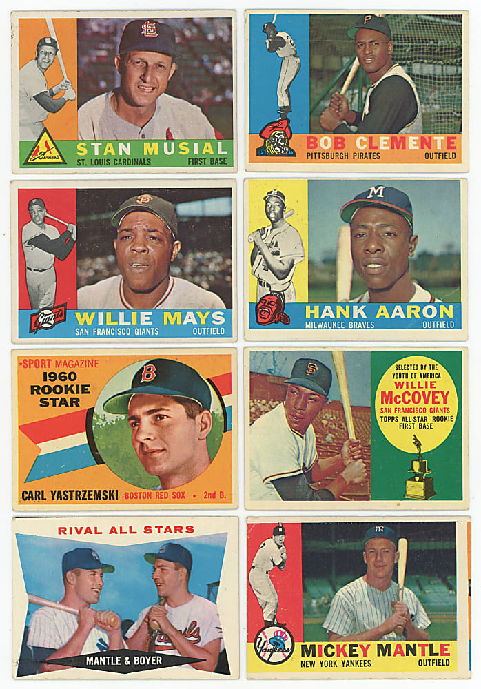 1960 Topps Starter Set (249/572) with Several Keys Including Aaron, Mantle, Mays & McCovey/Yastrzemski Rookies
