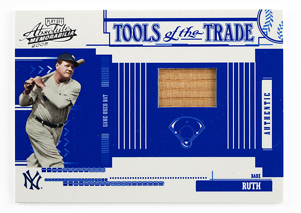2005 Playoff Absolute Memorabilia Tools of the Trade #102 Babe Ruth Game-Used Bat Blue Parallel #/150