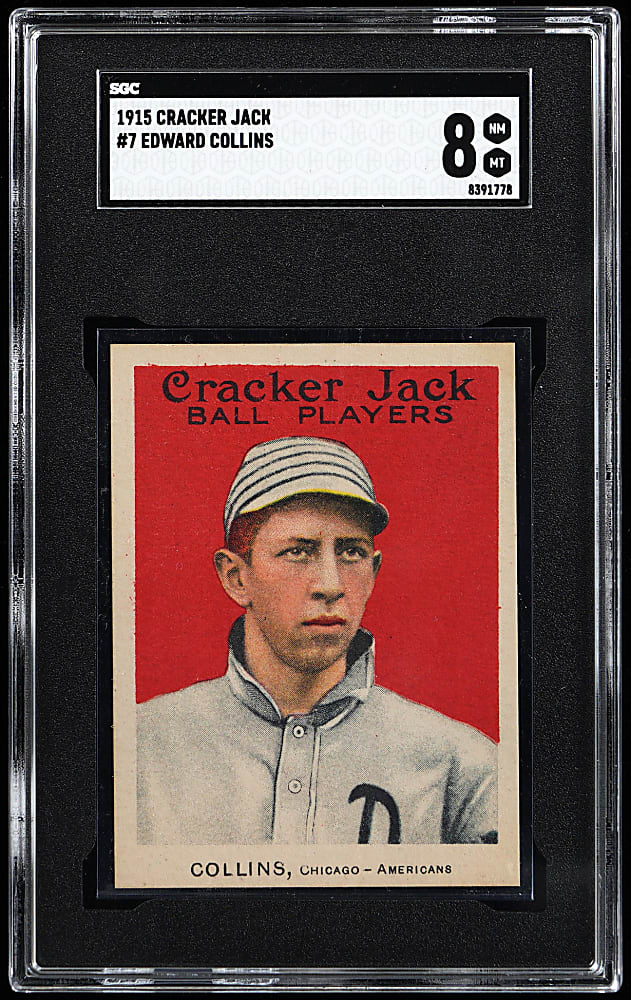 1915 Cracker Jack #7 Eddie Collins SGC NM/MT 8