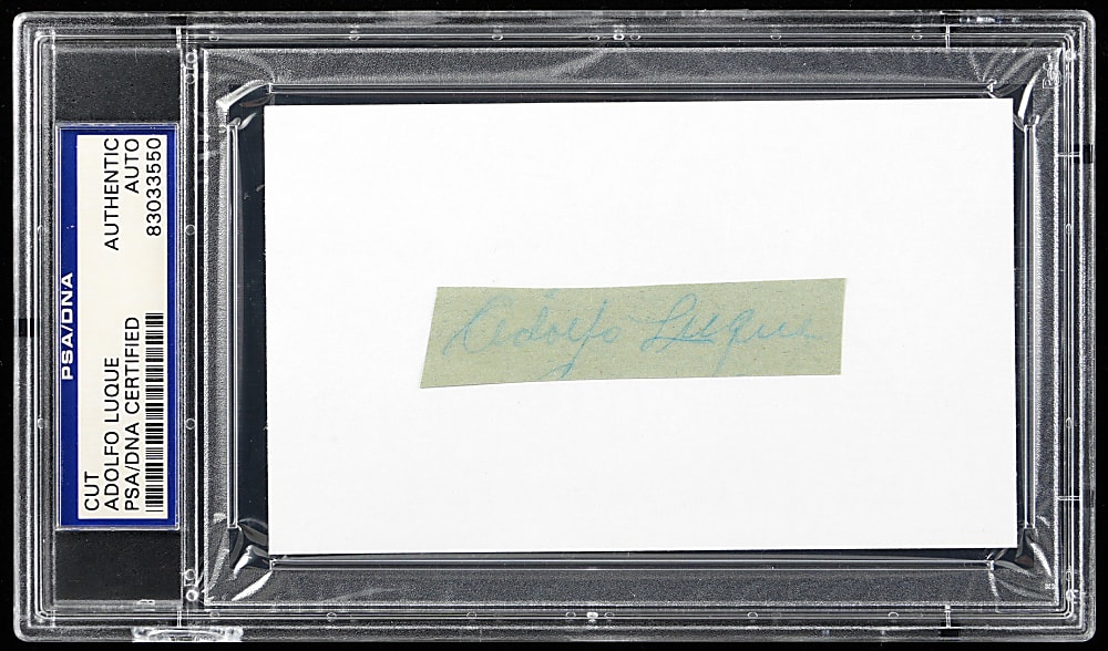 Dolf Luque Signature Cut - PSA/DNA Authentic