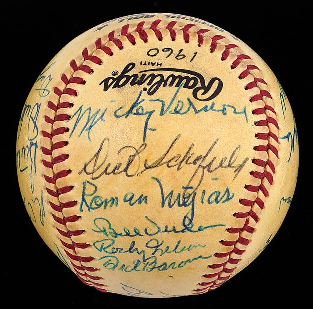 1960 World Champion Pittsburgh Pirates 1970s Reunion Team-Signed ONL Feeney Baseball with (23) Signatures - Beckett Full LOA