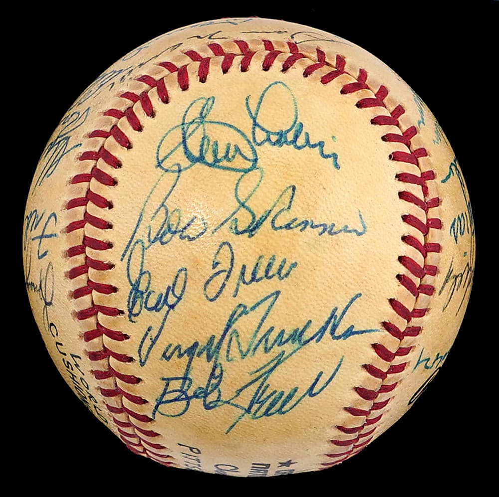 1960 World Champion Pittsburgh Pirates 1970s Reunion Team-Signed ONL Feeney Baseball with (23) Signatures - Beckett Full LOA