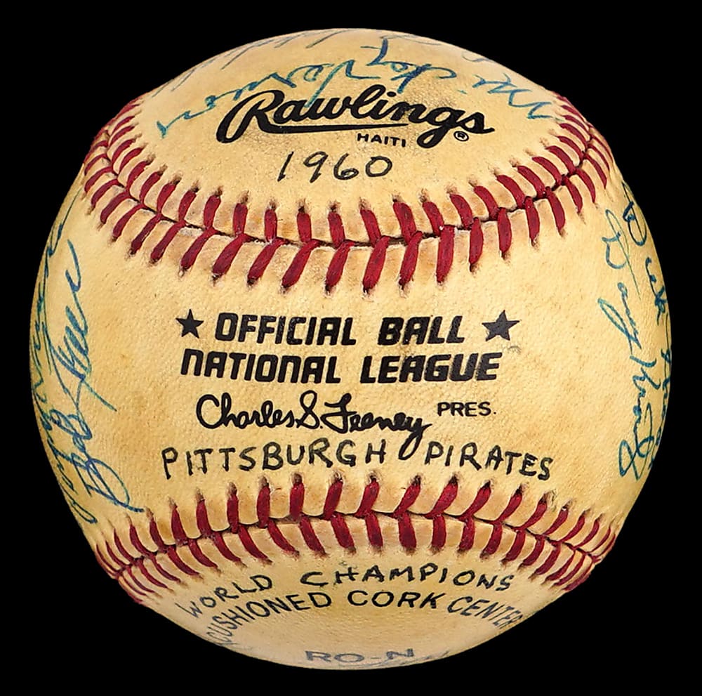 1960 World Champion Pittsburgh Pirates 1970s Reunion Team-Signed ONL Feeney Baseball with (23) Signatures - Beckett Full LOA