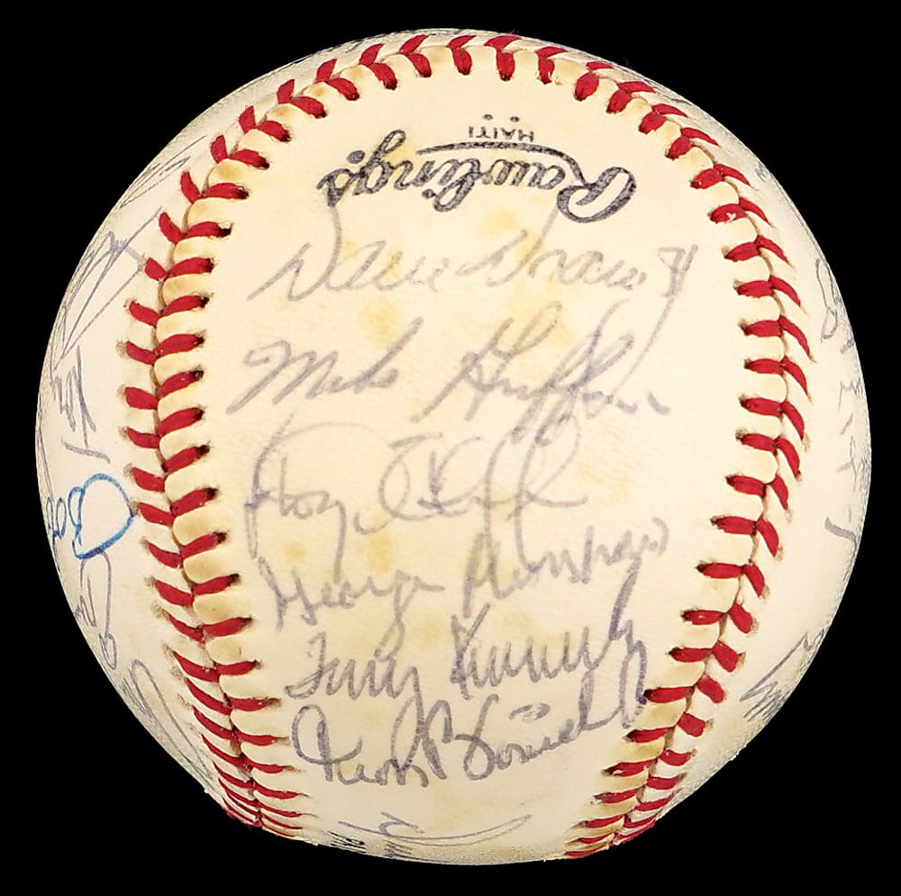 1982 San Diego Padres Team Signed ONL Feeney Baseball with (27) Signatures Including Rookie Year Tony Gwynn - Beckett Full LOA
