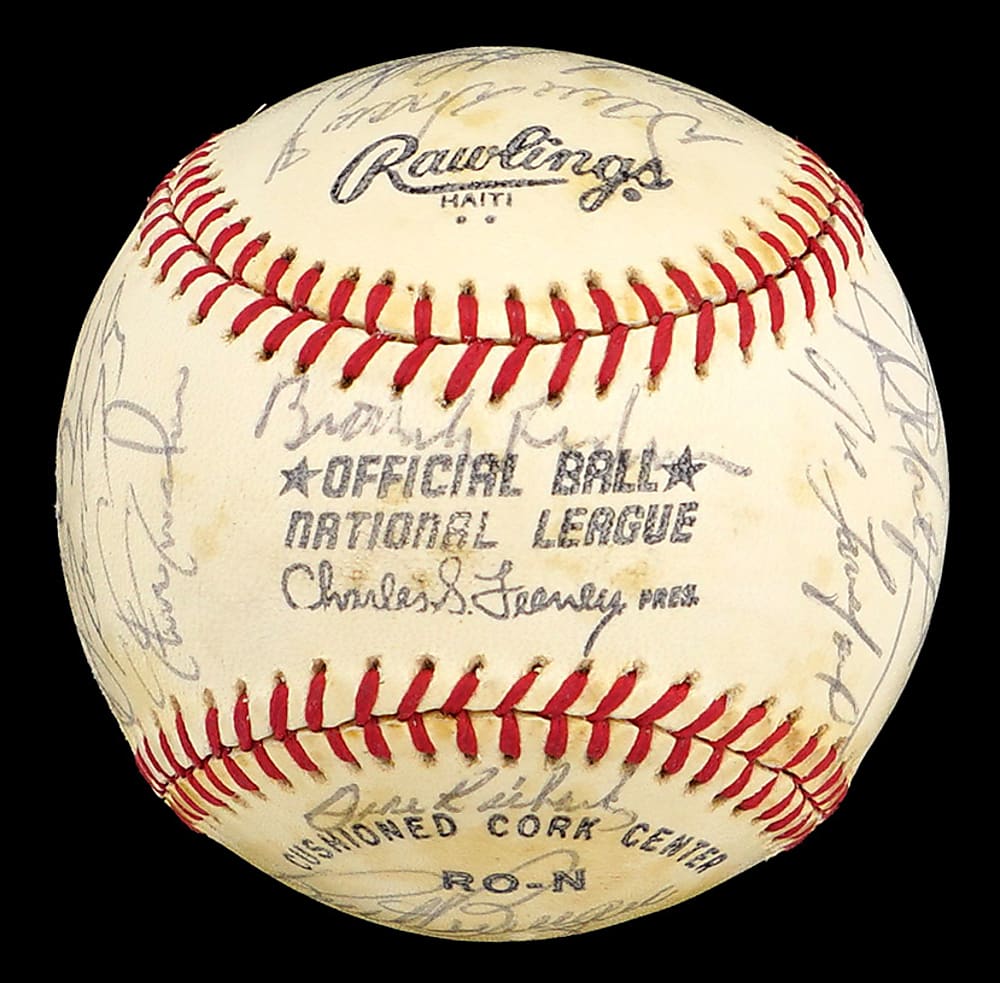 1982 San Diego Padres Team Signed ONL Feeney Baseball with (27) Signatures Including Rookie Year Tony Gwynn - Beckett Full LOA