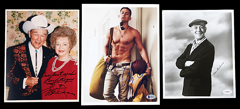 Actors Signed 8x10 Photographs (8) with Cosby, Connors, Norton, Tatum - All Certed