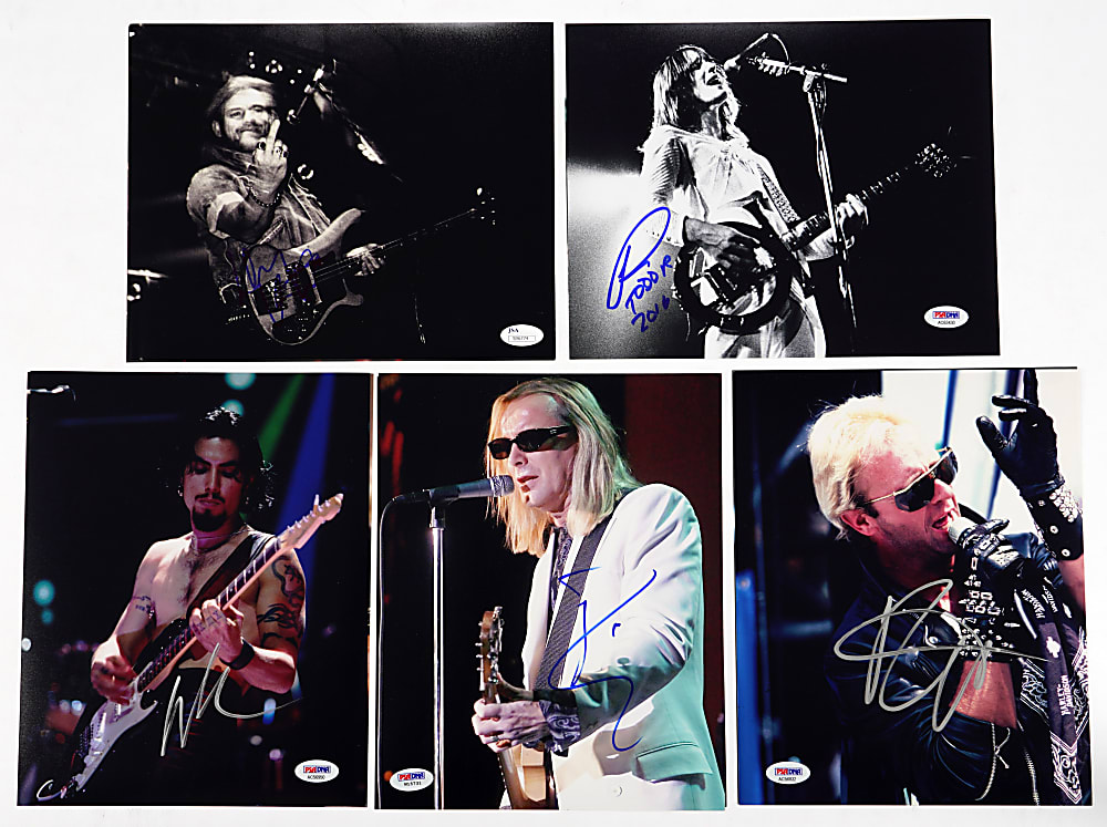 Rock' N ' Roll Legends Signed 8x10 Photographs Group (10) with Lemmie, Tommy Lee, Sammy Hagar - All Certed